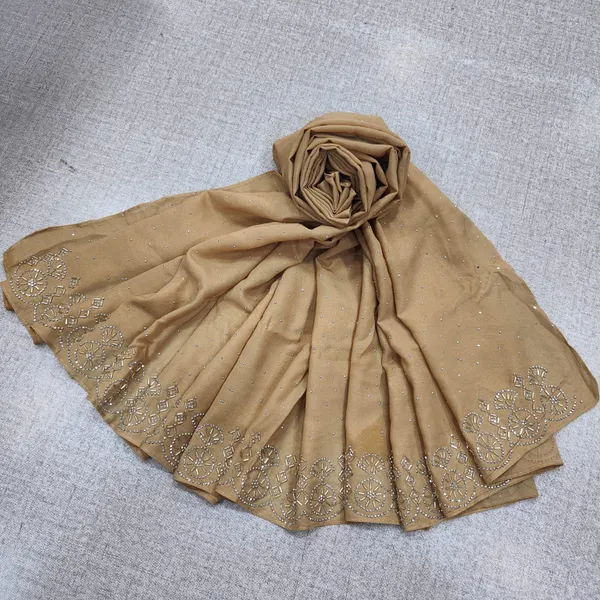 Shimmer Chiffon Hijab With Beads Work | HJ45